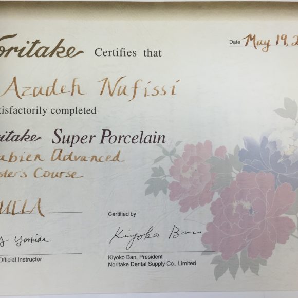 Super Porcelain Certificate
